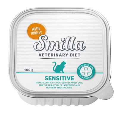 Smilla Veterinary Diet Sensitive Kattenvoer - Kalkoen - 8 x 100 g - natvoer katten