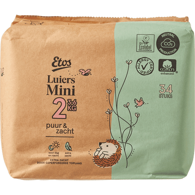 Etos Puur & Zacht  luiers maat 2 - 34 stuks