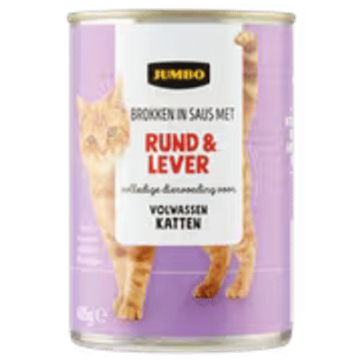 Jumbo Brokken in Saus met Rund & Lever 415g - natvoer katten
