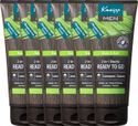 Kneipp Men - 2-in-1 Douchegel Shampoo - Ready to Go - Met citroengras en guarana - Vegan - Grootverpakking  - 6 x 200 ml