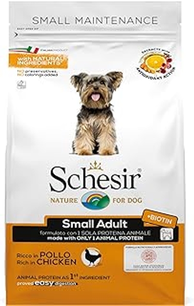 Schesir - Verzorgingsvoer voor kleine honden, kip, 2 kg - hondenbrokken