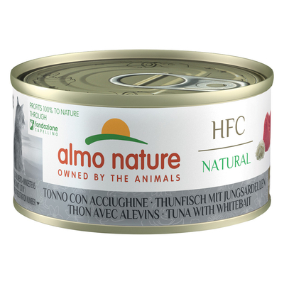 Almo Nature HFC Natural 6 x 70 g - Tonijn, kip & kaas - natvoer katten
