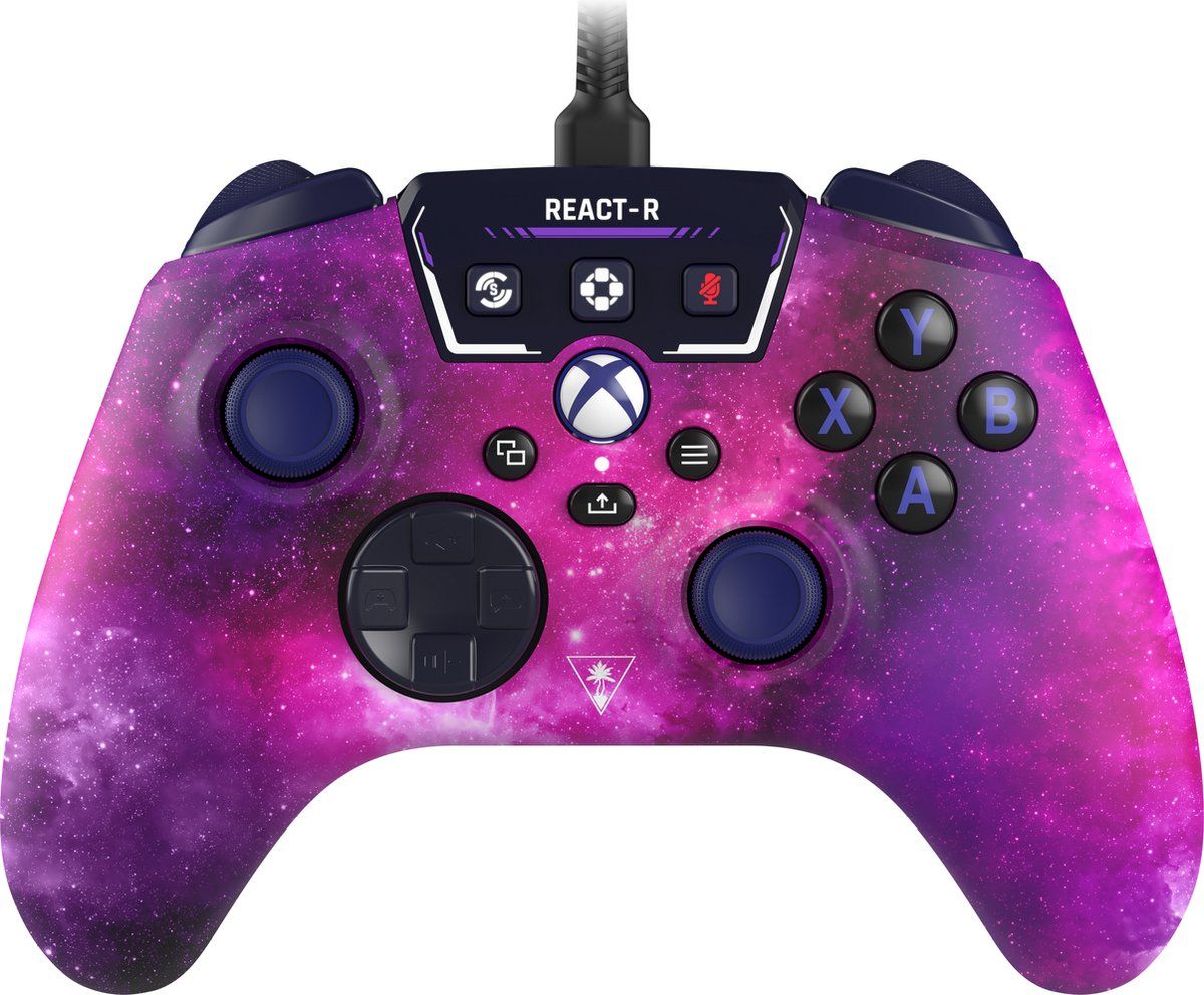 Turtle Beach React-R Zwart, Paars USB Gamepad Analoog/digitaal PC, Xbox One, Xbox Series S, Xbox Ser