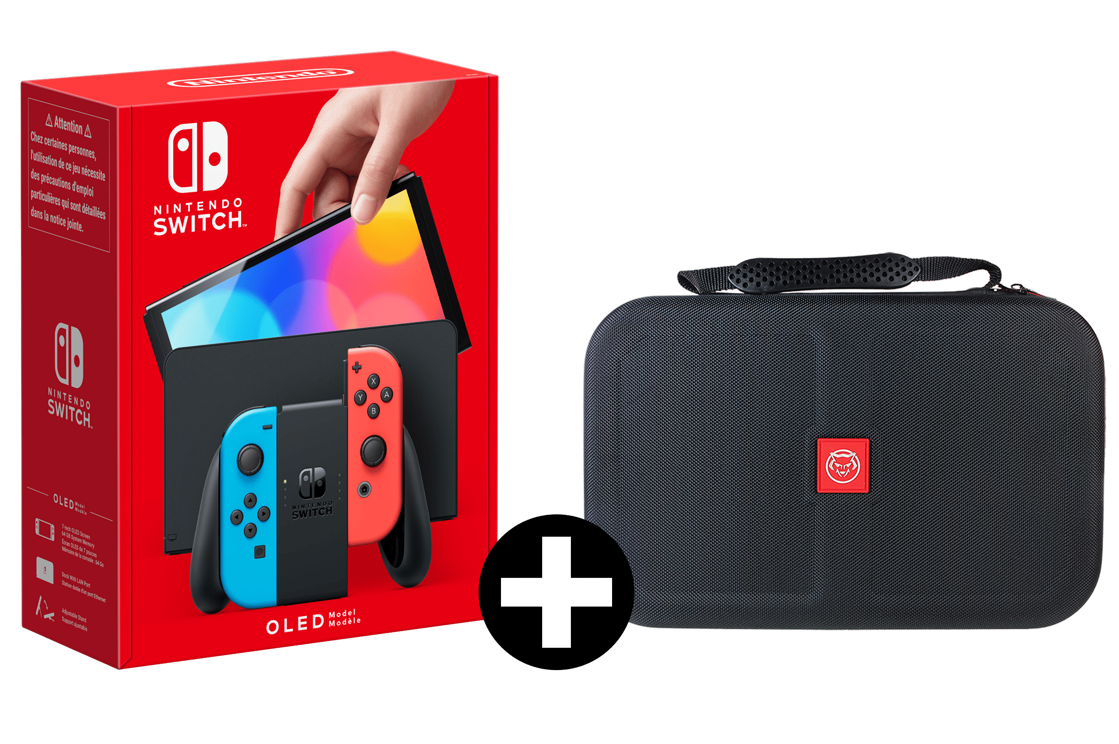 nintendo-switch-oled-roodblauw-qware-carry-bag
