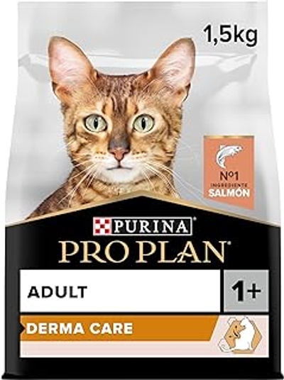 Purina Pro Plan Derma Care Adult 1+ kroketten katten met zalm, 6 verpakkingen à 1,5 kg - kattenbrokken