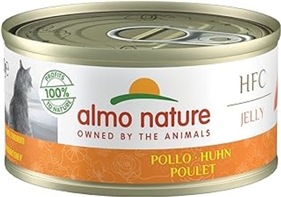 almo nature HFC Jelly natvoer voor volwassen katten, kip 24 blikjes à 70 g - natvoer honden