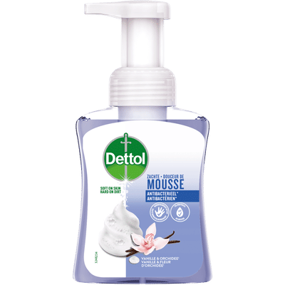 Dettol Handzeep Zachte Mousse - Antibacterieel - Orchidee & Vanille - 250 ml