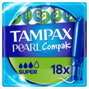 8x Tampax Pearl Compak Super Tampons met Inbrenghuls 18 stuks
