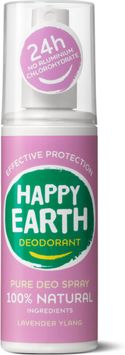 Happy Earth Happy Earth 100% Natuurlijke Deo Spray Lavender Ylang 100 ml