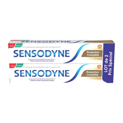 Sensodyne Tandpasta complete bescherming, voor gevoelige tanden, 24 uur, 2 x 75 ml