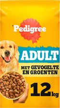 Pedigree - Adult - Droogvoer Hondenbrokken - Gevogelte en Groenten 12kg hondenbrokken