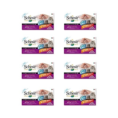 Schesir Cat Jelly Tonijn met rundvlees, kattenvoer nat in gelei, 8 x 6 blikjes x 50 g - natvoer katten