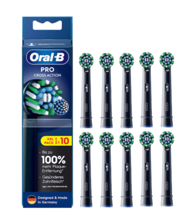Oral-B CrossAction Black  opzetborstels - 10 stuks