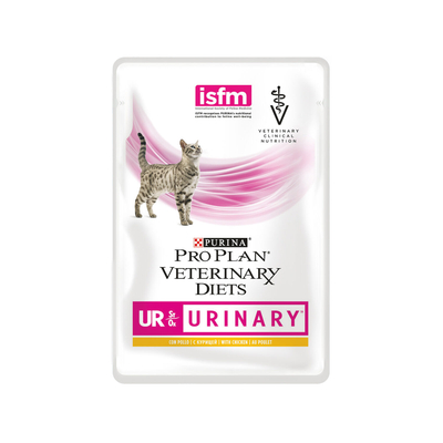 Purina Pro Plan Veterinary Diets UR Urinary - Kat - Pouch Kip - 10 x 85 g - natvoer katten