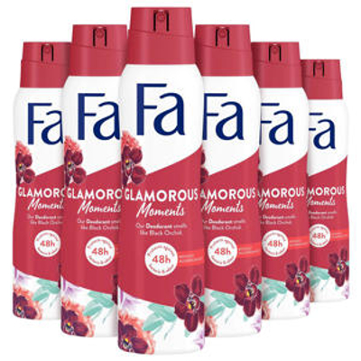Fa Glamorous Moments deodorant spray - 6 x 150 ml - voordeelverpakking