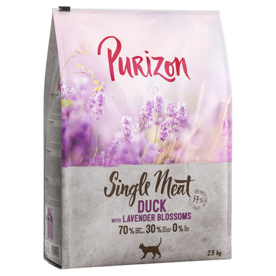 2.5kg Single Meat Eend met Lavendelbloesem Purizon Kattenvoer - kattenbrokken