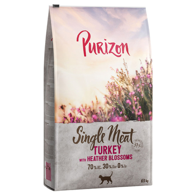 6.5kg Single Meat Kalkoen met Heidebloesem Purizon Kattenvoer - kattenbrokken