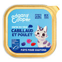 Edgard & Cooper Kitten Graanvrije Paté kabeljauw, kip 6x85g - natvoer katten