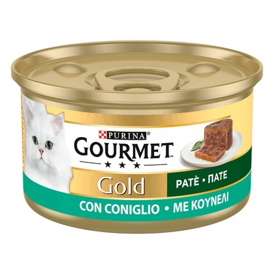 24x85g Konijn Mousse Gourmet Gold natvoer voor katten - natvoer katten