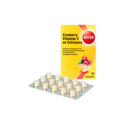 2x Roter Cranberry Vitamine C en Echinacea 30 tabletten