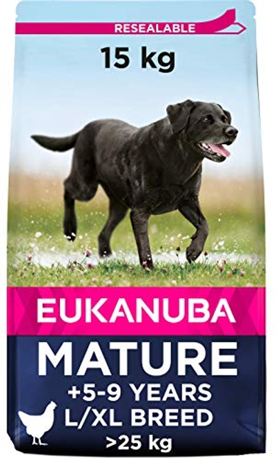 Eukanuba Mature voor rijpe grote honden met verse kip, 15 kg - hondenbrokken