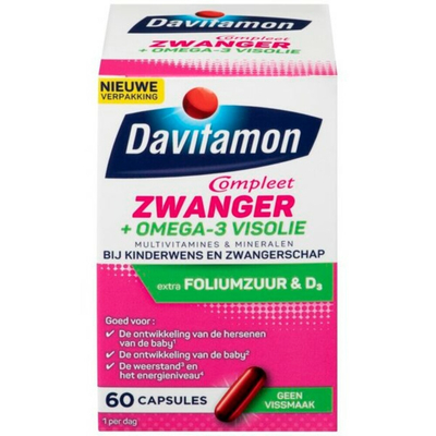 4x Davitamon Compleet Mama Omega-3 Visolie 60 capsules