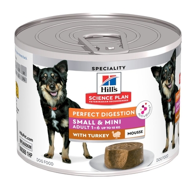 24x 200g Hill's Science Plan Perfect Digestion Adult small & Mini Mousse kalkoen hondenvoer nat - natvoer honden