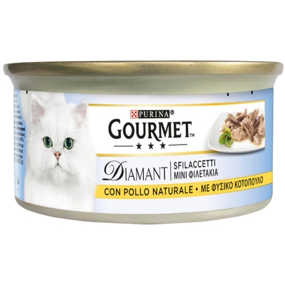 48x85g Natuurlijke Kip Gourmet Diamant Nat voor Katten - natvoer katten