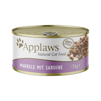 24x156g Makreel & Sardientjes Applaws Kattenvoer Nat - natvoer katten