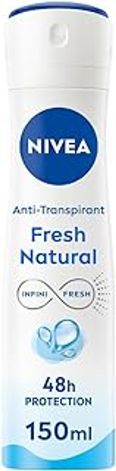NIVEA Frisse natuurlijke deodorantspray in een verpakking van 1 x 150 ml, anti-transpirant deodorant voor een fris gevoel op de huid, aluminiumvrije deodorant met oceaanextracten