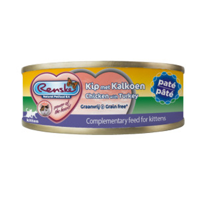 Renske Kitten paté kip met kalkoen natvoer kat (24x70g) 24 x 70 g - natvoer katten
