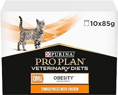 Purina Pro Plan Veterinaire Diets Feline Obesitas Management CiG Kip 40 x 85 gr - natvoer katten