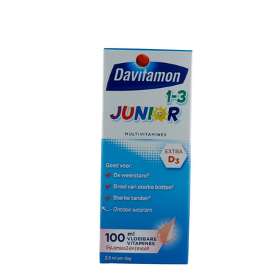 2x Davitamon Junior 1+ Framboos 100 ml