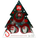 illy Koffie Kerst Verpakking – 3x125g Gemalen Koffie – Classico, Intenso & Brazil – 100% Arabica – Speciale Kersteditie