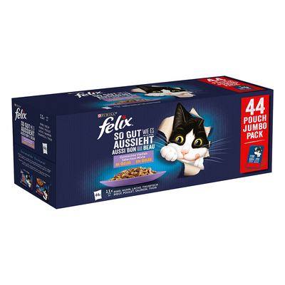 Felix Elke Dag Feest Vlees 88 x 85 g Voordeelpakket - Vis- & vlees selectie (88 x 85 g) - natvoer katten