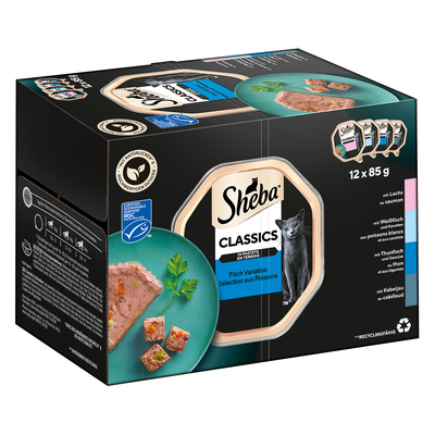 12x85g Variaties in Kuipjes in Paté Sheba Kattenvoer - natvoer katten