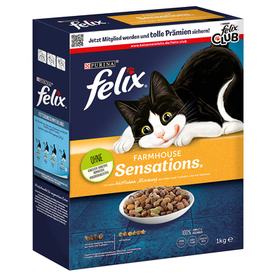 8 x 1 kg Felix Farmhouse Sensations - kattenbrokken