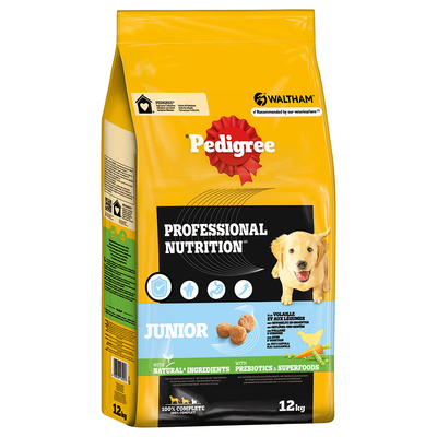 Pedigree Professional Nutrition Junior met Gevogelte &  Groente 12 kg  - hondenbrokken