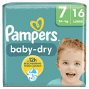 Pampers Baby Dry  luiers maat 7 - 16 stuks