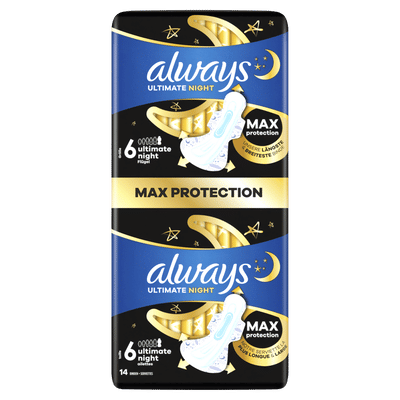 Always Ultimate Night Maandverband Met Vleugels 14 Stuks