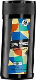 bruno banani Limited Edition Man Shower Gel, 3-in-1 douchegel voor lichaam, haar en gezicht, met houtachtige herengeur, 250 ml
