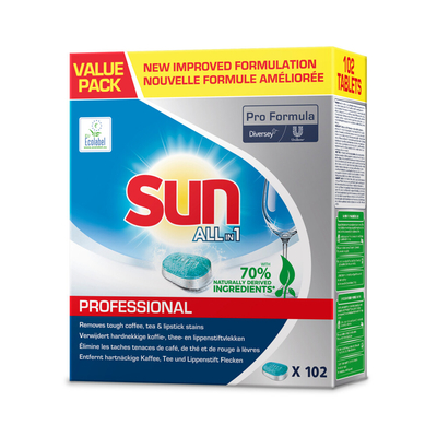 Sun All in 1 Professional vaatwastabletten  - 102 wasbeurten