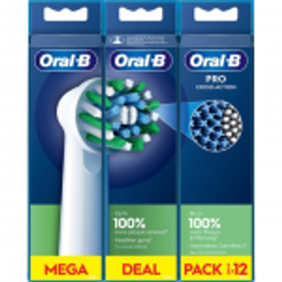 Oral-B CrossAction  opzetborstels - 12 stuks