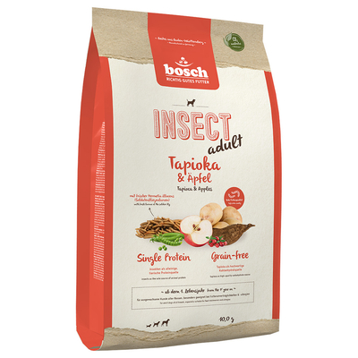 2 x 10 kg bosch HPC Adult Insect, Appel & Tapioca - hondenbrokken