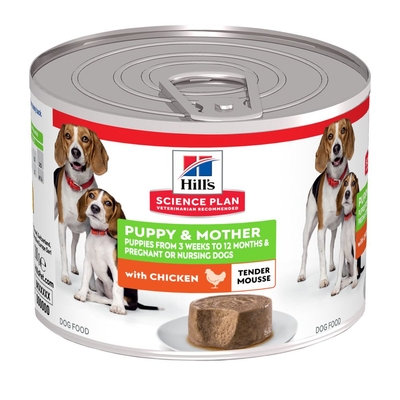 24x 200g Hill's Science Plan Puppy & Mother Tender Mousse kip hondenvoer nat - natvoer honden