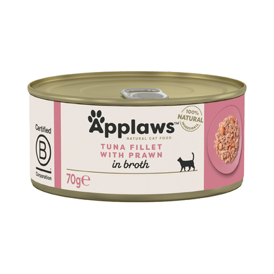Applaws Voordeelpakket 24 x 70 g Kattenvoer - Tonijn met Garnalen - natvoer katten