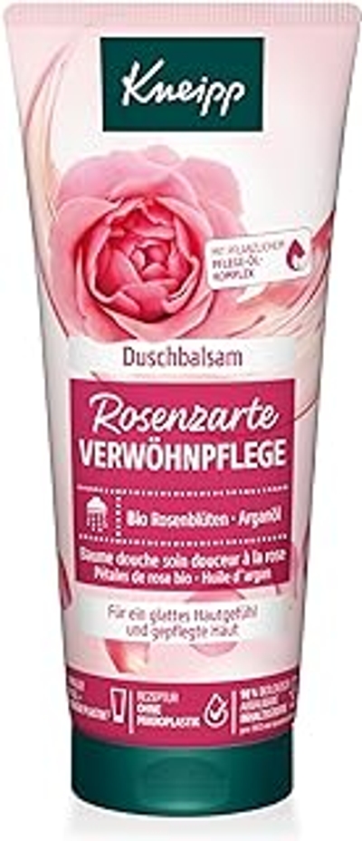 Kneipp Douchebalsem Rozenzachte verwenverzorging - douchegel met hoogwaardig extract van biologische rozenblaadjes en een verzorgend oliecomplex geeft een glad huidgevoel en verzorgt de huid, 200 ml