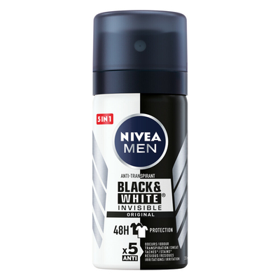 3x Nivea Men Deodorant Spray Invisible for Black en White Power 35 ml
