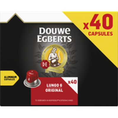 Douwe Egberts Lungo Original Koffiecups - Intensiteit 6/12 - 40 capsules