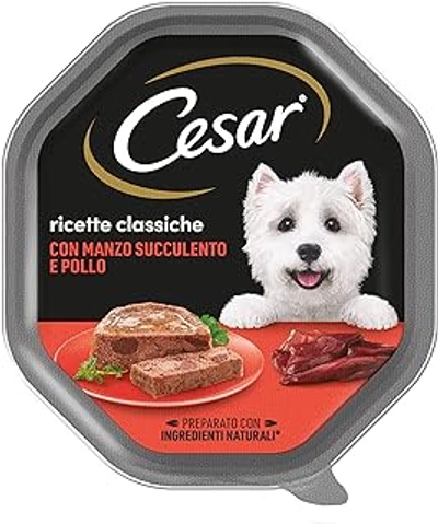 Cesar® Klassieke recepten, met rundvlees en kip, 14 x 150 gram - natvoer honden
